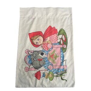 Vintage Sears Roebuck & Co Little Red Riding Hood Pillowcase 1970s Kids Story